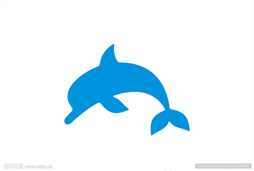 小海豚图标矢量