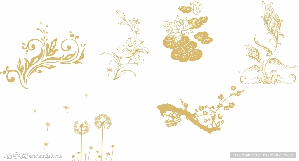 矢量花纹 花