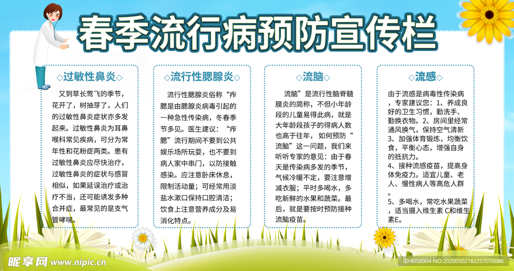 春季流行病预防宣传栏