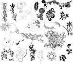 矢量花边花纹