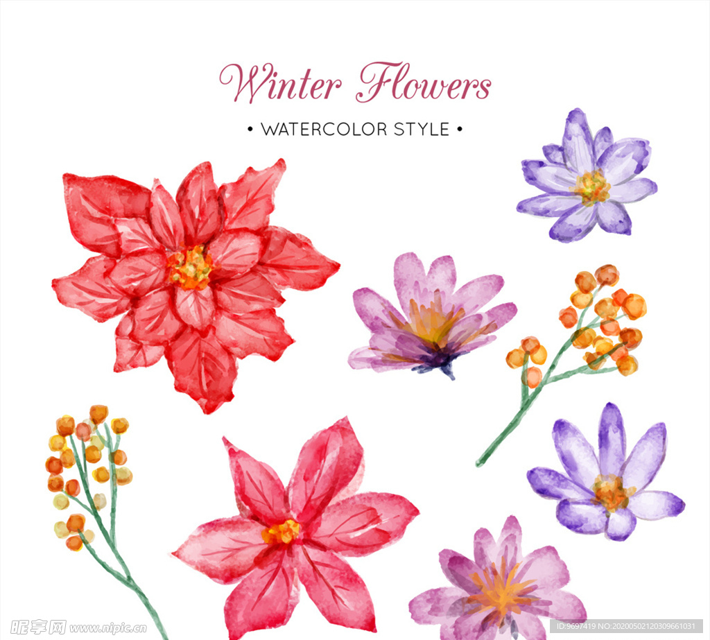 手绘花朵花纹