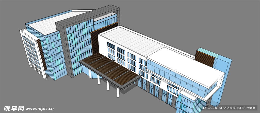 教学楼办公楼模型