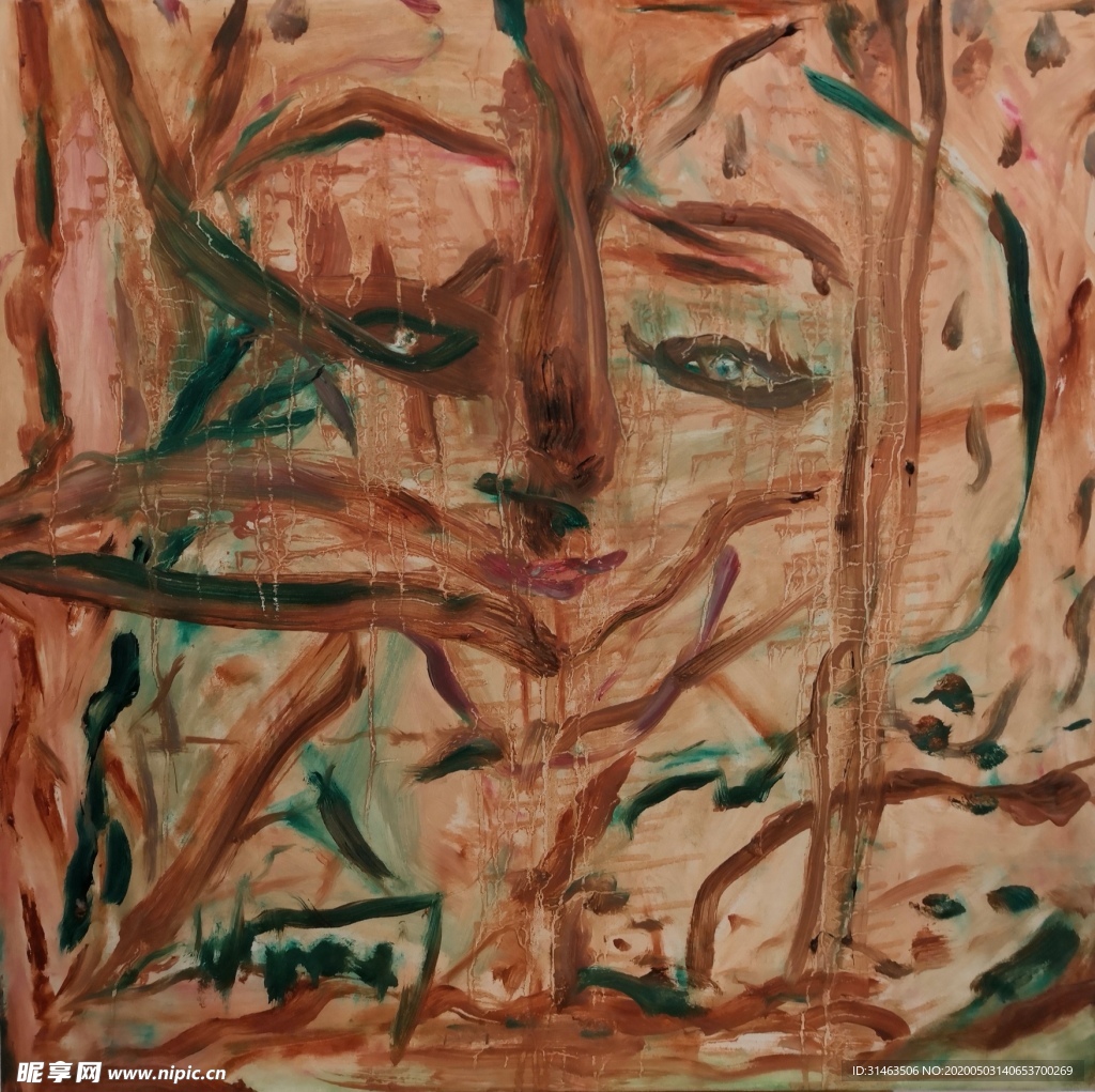 灵遁者抽象油画作品