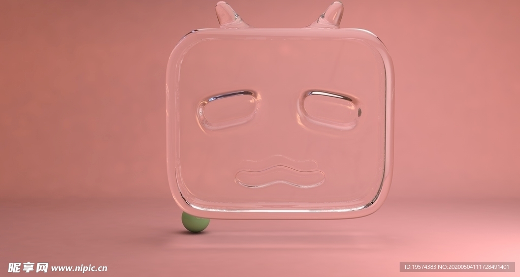 小电视 透明 C4D 模型