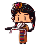 卡通藏族少女图片