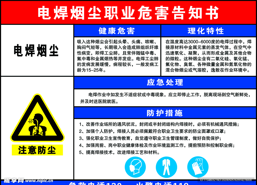 电焊烟尘职业危害告知书