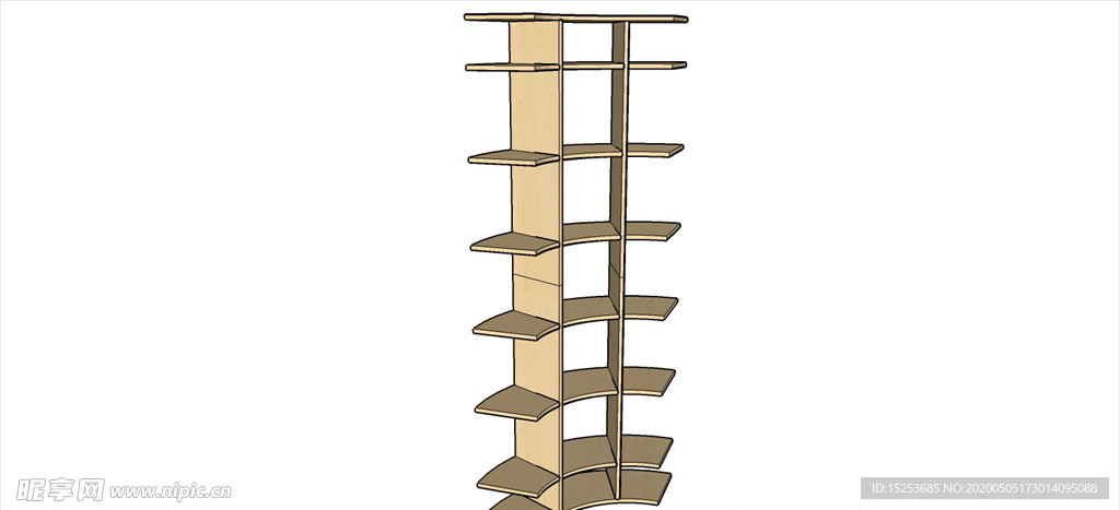 弧形书架