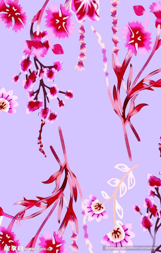小碎花 数码印花 PS 金昌