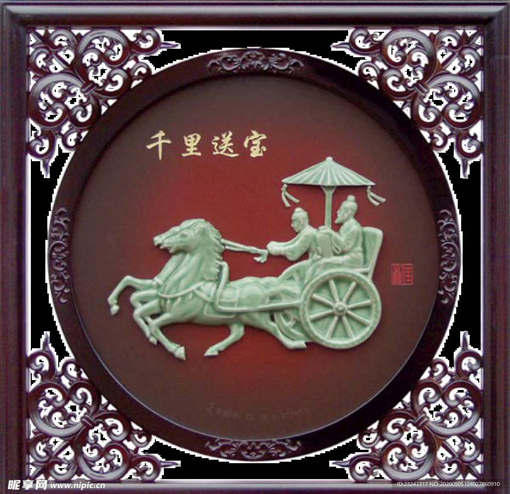 新中式风格家具挂画灯具PSD分