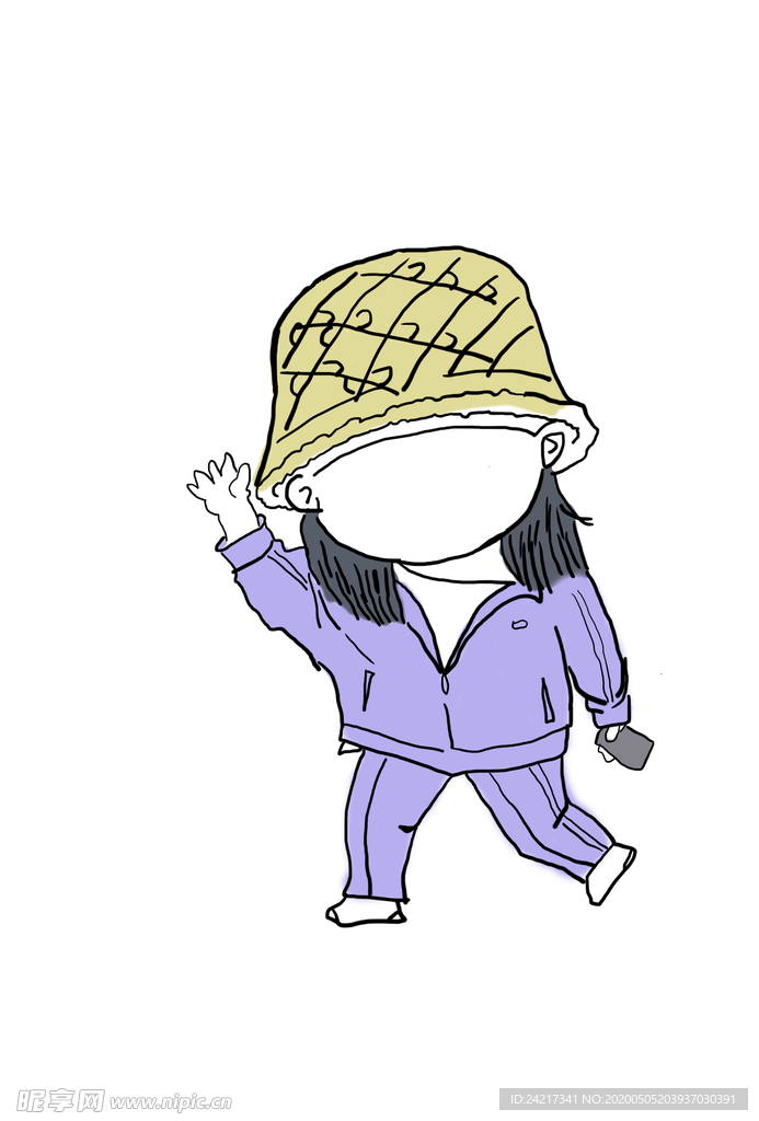 女孩带口罩