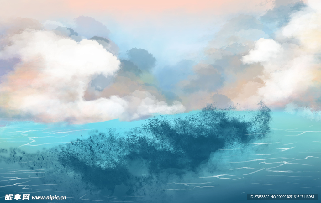 水彩笔背景