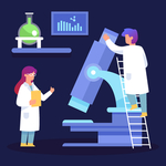 矢量卡通科学实验人物