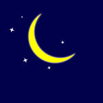 夜空月牙