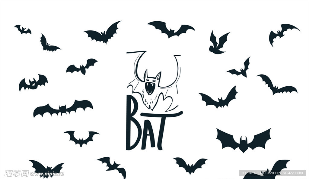 黑色蝙蝠设计