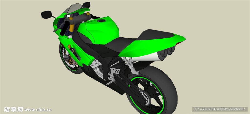 雅马哈R6摩托车模型
