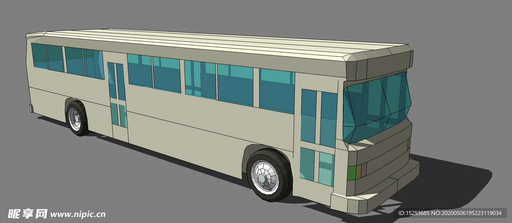 公交车 班车 客车模型