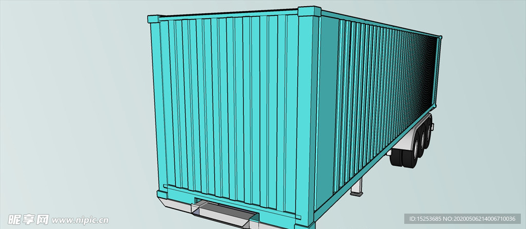 拖挂集装箱模型