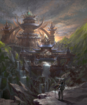 中国风大气插画场景
