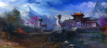 中国风大气插画场景