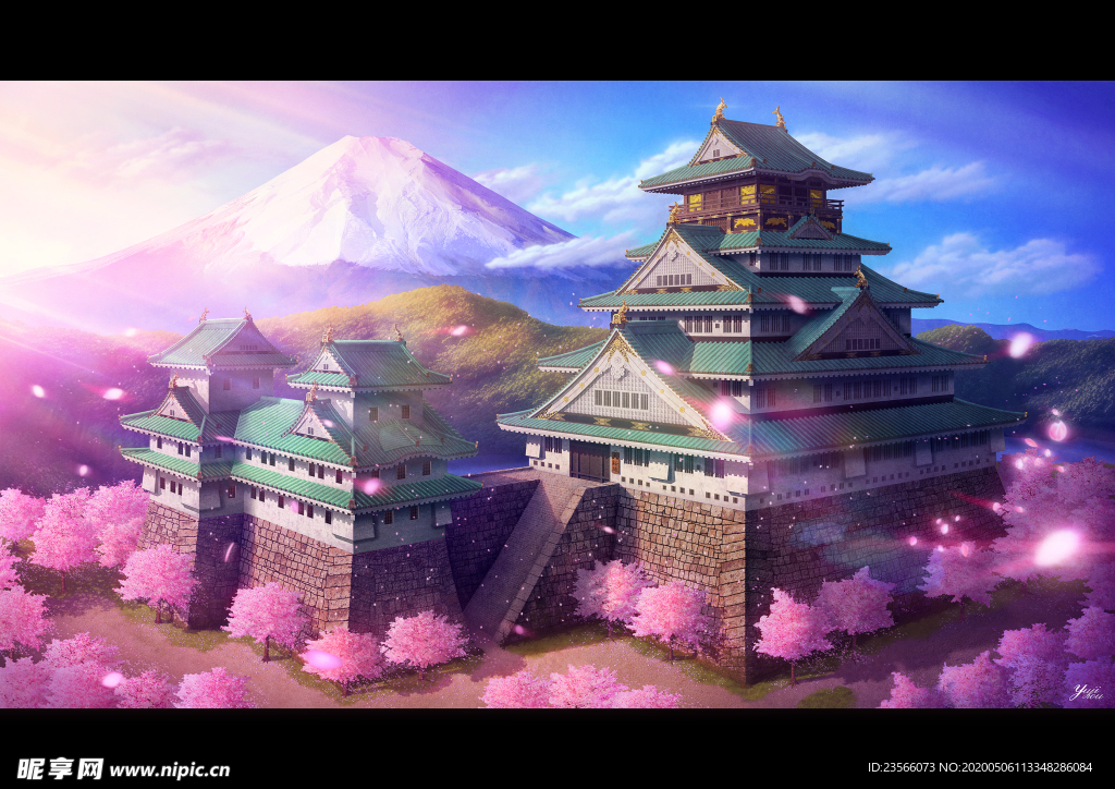 中国风大气插画场景