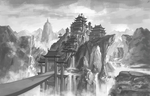 中国风大气插画场景