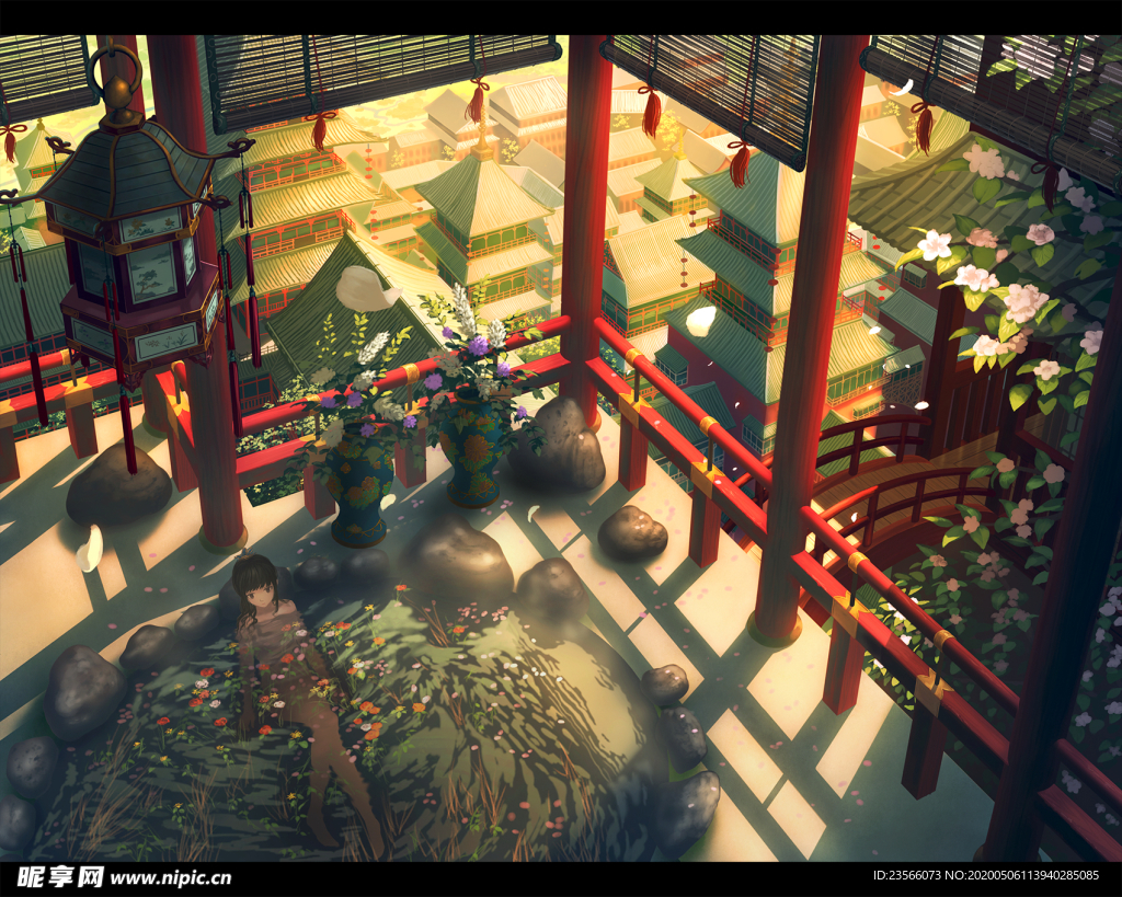 中国风大气插画场景