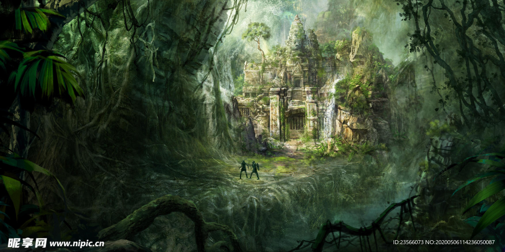 中国风大气插画场景