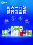 蒙牛吊旗 反面 每天一斤奶 纯