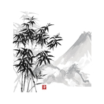 水墨竹子