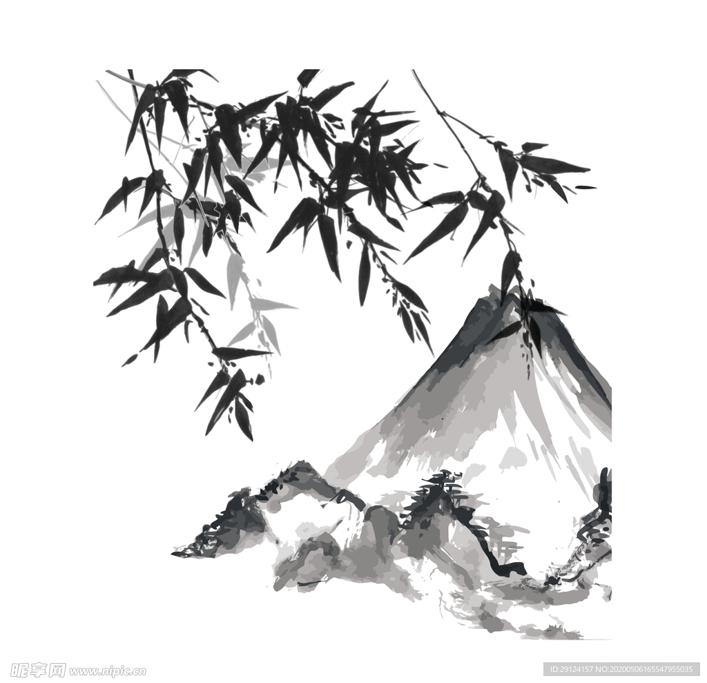 水墨竹子