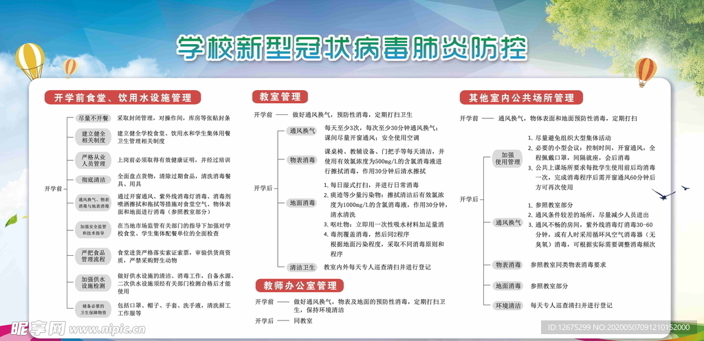 中学校开学前后公共场所管理制度