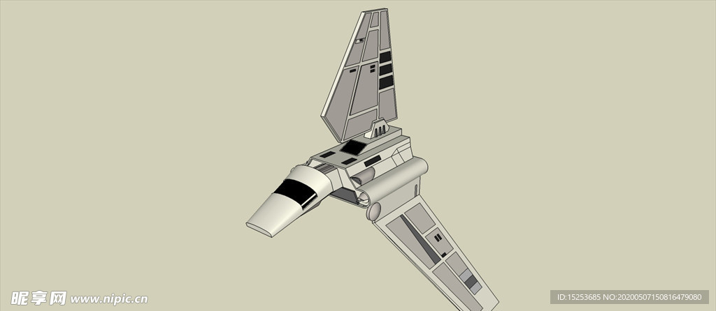 三角太空小飞船模型