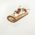 下午茶点心插画