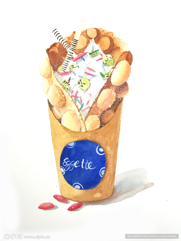 下午茶点心插画