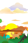 山水 日出