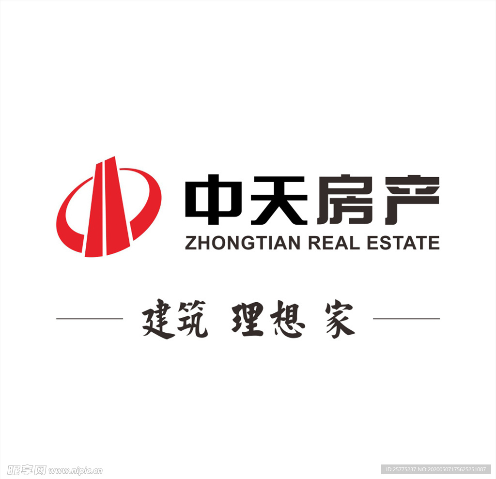 中天房产标志标识logo