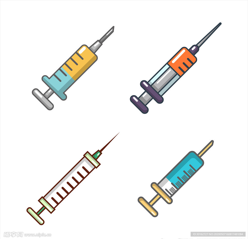 针筒注射器图标icon设计