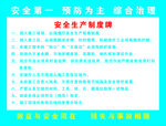 安全生产制度牌