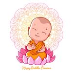 可爱小孩佛莲花座佛教花纹