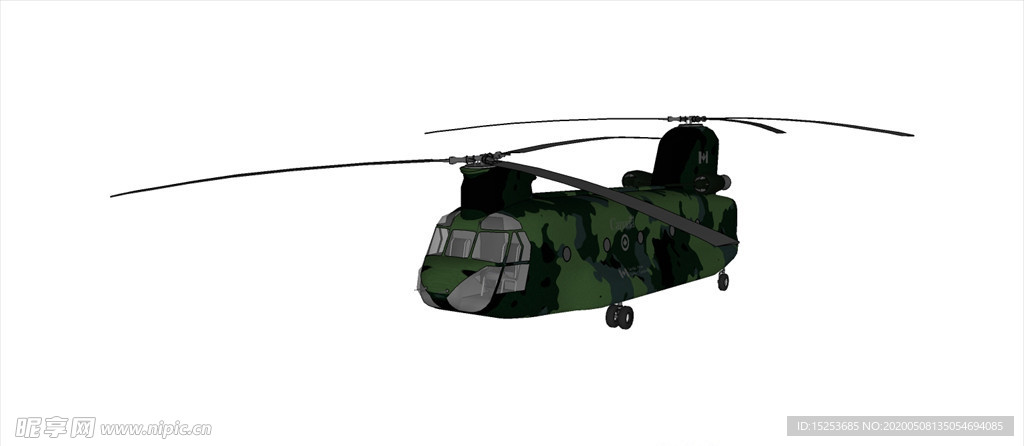 CH-47直升飞机模型