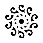 圆形古典花纹