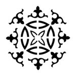 圆形古典花纹