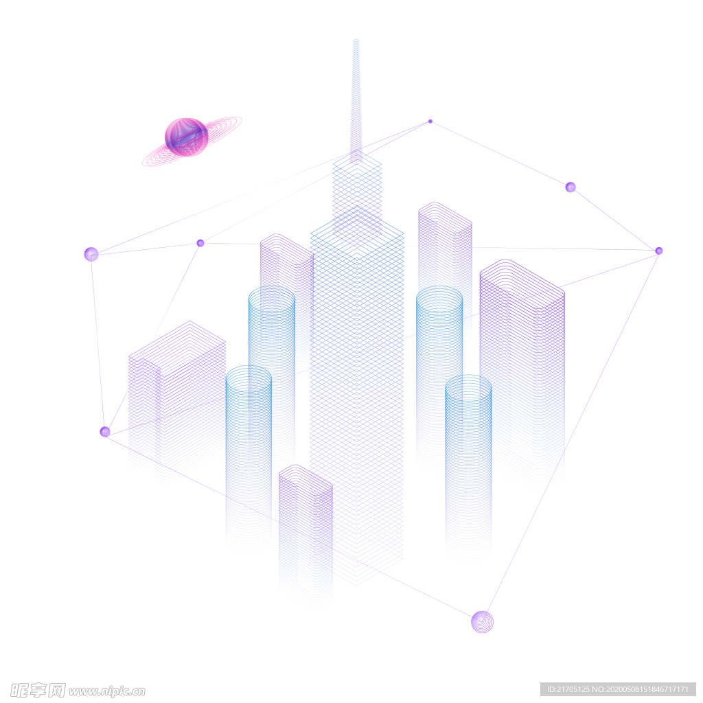 科技感建筑素材