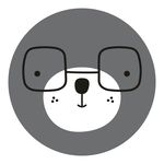 手绘眼镜熊