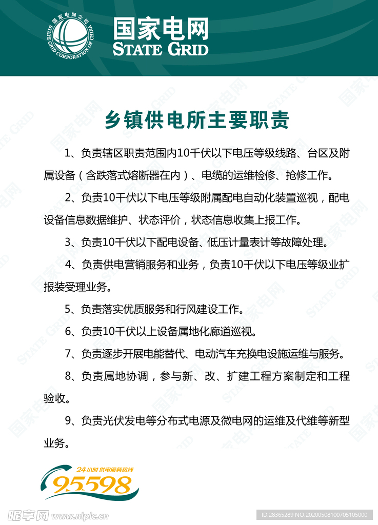国家电网 展板 安全常识宣传