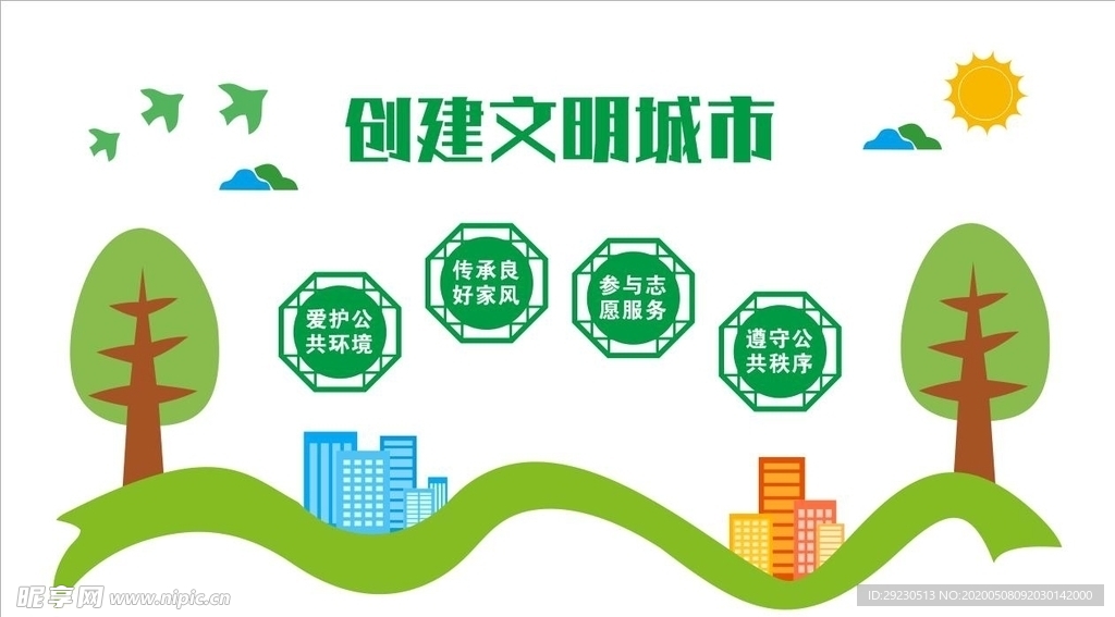 文明城市文化墙