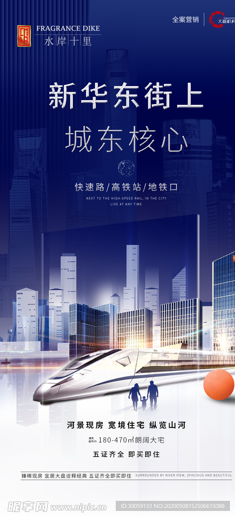 房地产地铁高铁海报