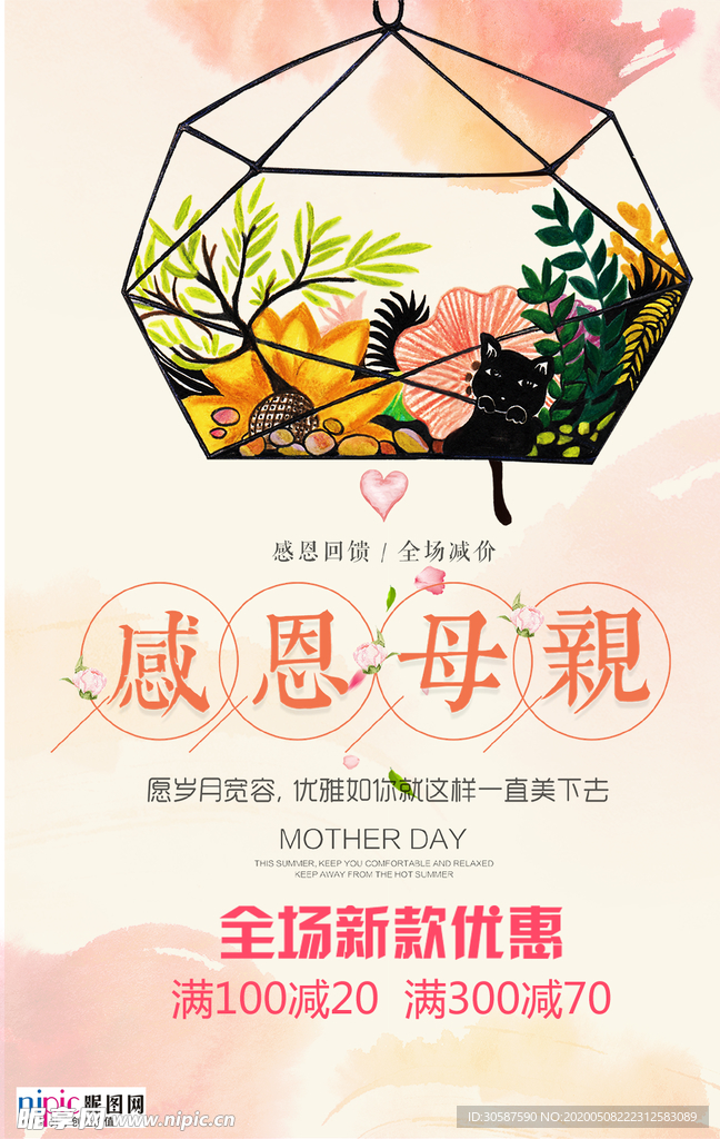 感恩母亲节海报