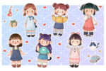 简笔画儿童节女孩卡通人物