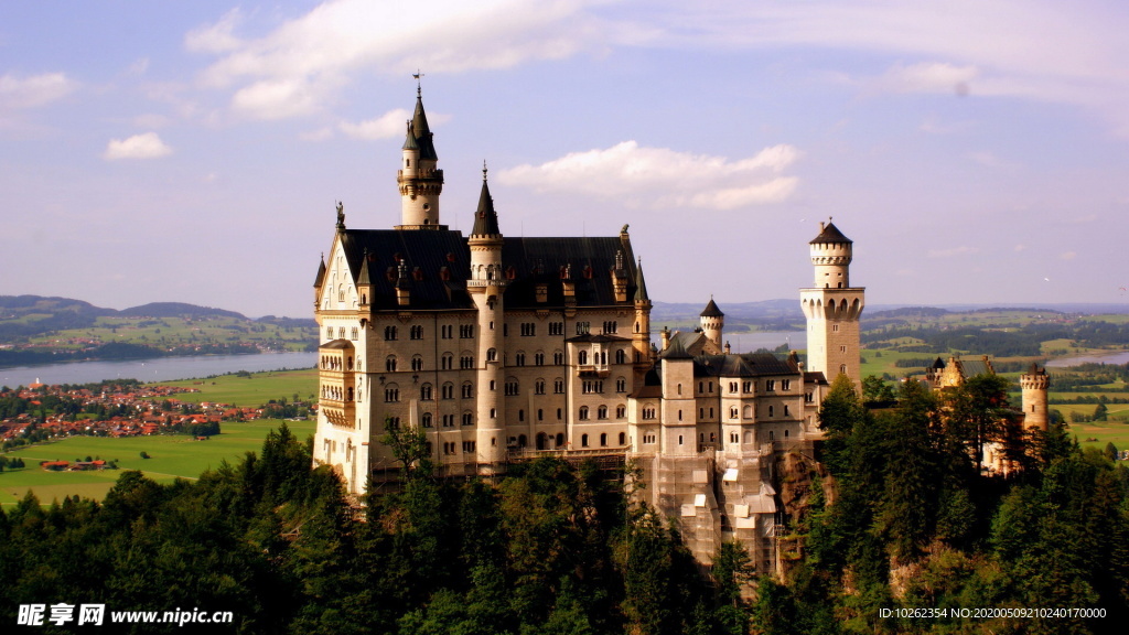 德国 新天鹅城堡 风景 山水